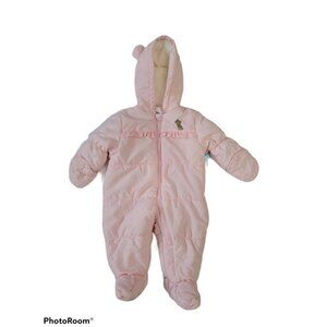 NWT Carter's Pink Baby Girl Winter Suit With Hand